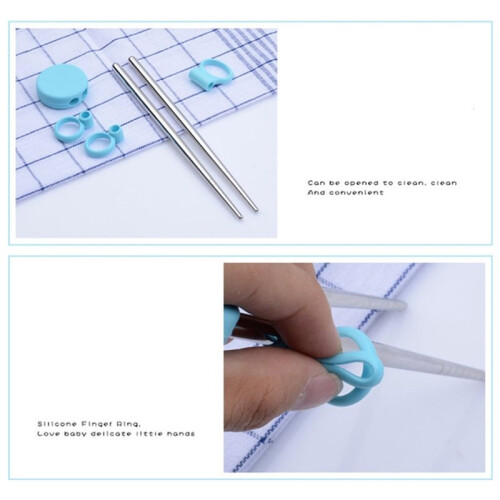 Kids Children Training Chopsticks Learning Sticks Helper Reusable Tableware for Child Beginners 2pcs 2
