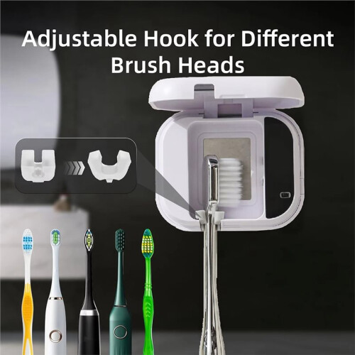 Rechargeable Portable UV Toothbrush Sterilizer  Screen Display Wall Mounted Disinfector  Sanitizing Case