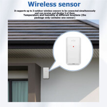 Tuya WiFi Color Screen Weather Station RF Sensor Weather Clock with 1 Transmitter Electronic Temperature Gauge Meter