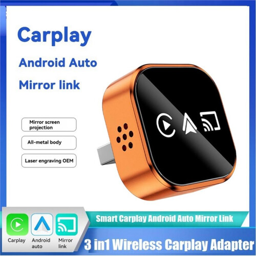 3 In1 Wireless Carplay Adapter  Mirror Link for Android USB Dongle Android Auto Carplay Wired Carplay to Wireless 1