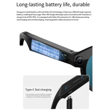 AI Glasses Photo Video Recorde HD Color Changing 2MP Translate Camera Call Voice Music Control A