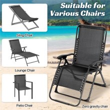 Zero Gravity Chair Replacement Fabric with Bungee Cord Kit, for Outdoor Recliner Patio Lounge Chair