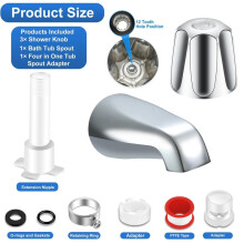 Tub Shower Trim Kit,Shower Knob and Bath Tub Spout for Price/Pfister Verve Tub Faucet for 1/2'', 3/4'' IPS Inside Thread