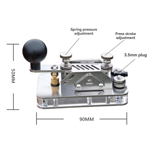 Morse Code Practice Key Manual Toggle  with Computer Cable for CW Radio Station Shortwave Telegraph 2
