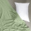 Κουβέρτα από βαμβάκι Sage Green Twin 90x72 ίντσες 350 γρ. 4