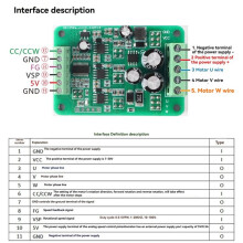 Carte de Commande pour Moteur CC Sans Balais Haute Puissance 500 W, Pilote de Moteur Triphasé BLDC 7 V-50 V, Contrôleur de Vitesse PWM