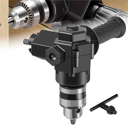 Impact Drill Adapter 90 Three Jaw Chuck CornerRight Angle Bend Extension Chuck Drill Adapter Angle Converter Accessory 1