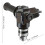 Impact Drill Adapter 90 Three Jaw Chuck CornerRight Angle Bend Extension Chuck Drill Adapter Angle Converter Accessory 3