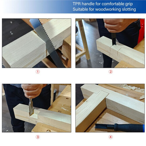 Right Angle Chisel Chrome Vanadium Steel Handle Corner Chisel for Woodworking Slotting Cutting Corner Chisel 2