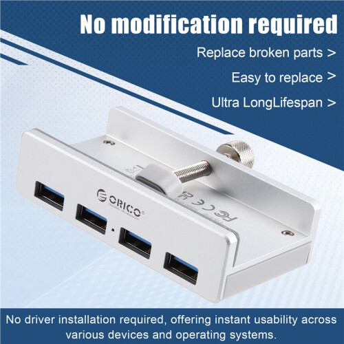 ORICO USB 3.0 HUB 5Gbps Clip Expansion HUB Splitter 1 to 4 Multiple Extend Dock for Desktop PC B 2