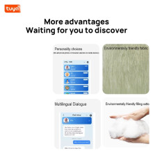 Peluche IA avec Voix Intelligente et Yeux LED Compagnon Interactif pour Enfants et Adultes Cadeau Idéal Animal Compagnie Électronique Rechargeable