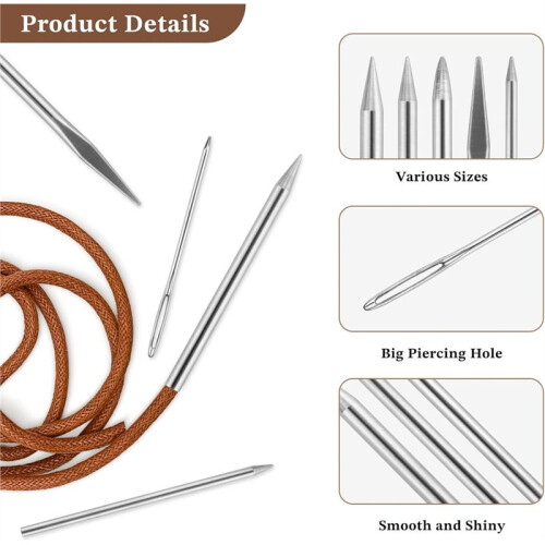 7Pcs Paracord Stitching Set, Paracord Lacing Tools Set,Jig,Stitching with Storage Bag Smoothing Tool for Laces Strings 1