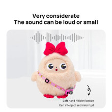 AI Plush Toy W/ Voice&LED Eyes,Interactive Companion for Kid/AdultGift-ReadyRechargeable E-Pet W/Tuya App