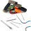 7Pcs Paracord Stitching Set, Paracord Lacing Tools Set,Jig,Stitching with Storage Bag Smoothing Tool for Laces Strings 3