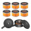 2 Pcs Air Compressor-Silencer with 6 Pcs Air Compressor Intake Filter Elements, Sound Muffler Accessories 1