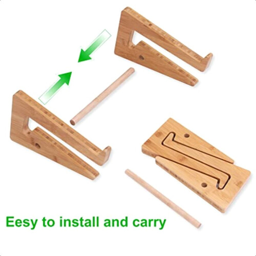 Suporte Vertical de Bambu para Laptop, Compatível com Notebooks para  Book, Air Pro, XPS, Surface Pro e  Pixelbook. 2