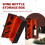Single Wine Bottle Gift Box , Portable Carrying Case Bottle Holder with Handle Gift Box Case Holder 3