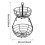 Stackable Ventilated Double Layer Snacks Basket Removable Designs Sturdy Iron Construction Includes Banana Hanger 6