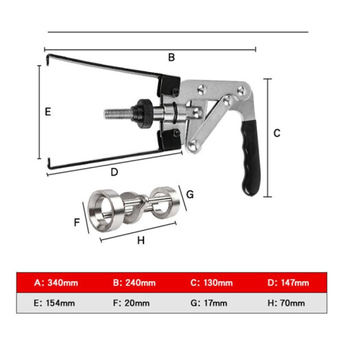 Car Valves Spring Remover Pressure Type Vernier Pliers Auto OilSeal Disassembly Valves Spring Puller 2