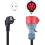 CEE 16A High Current Plug to Schuko, Adapter Schuko to CEE 5-Pin 16A to 16A Adapter 230V Plug EU Plug 4