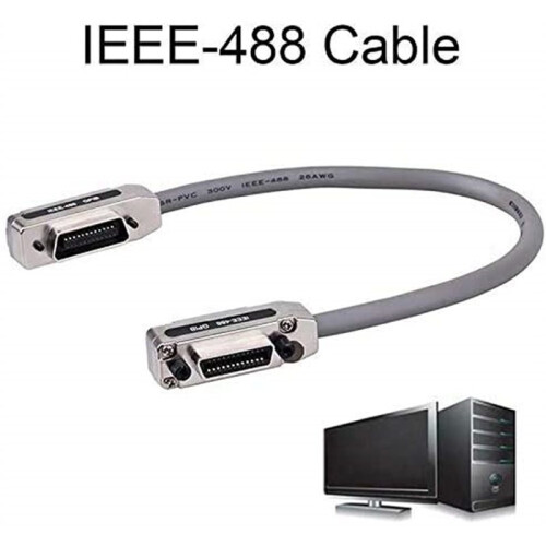 IEEE-488 Cable GPIB Cable Metal Connector Adapter Plug and  1Meter Control Motherboard Bus GPIB Data Cable 1