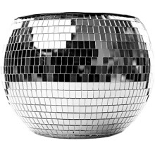 10-Inch Disco Ice Bucket Silver Sparkly Mirror Icebucket for Wine, Drinks, Home Bar Beverage Cooler for Partys