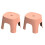 2 Pieces Shower Shoe Changing Stool Safe Stool Practical Stool Baby 26*24cm Pink 4