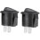 5 Pcs SPST Black Button /Off Round Rocker  AC 6A/125V 3A/250V 9