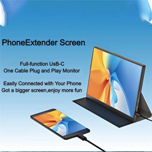 Monitor Portátil Full HD de 10,5 Polegadas (1920x1280) com Tela IPS e Entrada USB-C, Ideal para PC, Laptop e Celular. 1