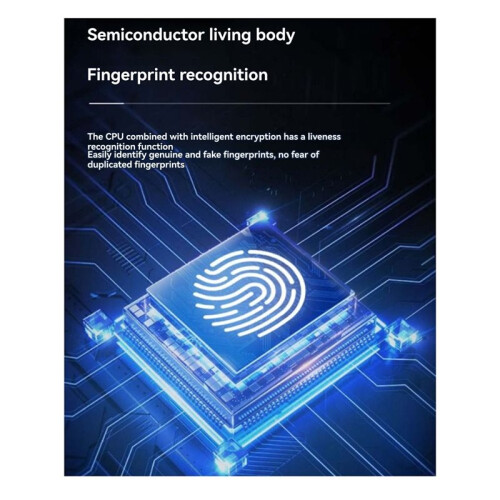 NVMe/ SSD Enclosure Support Visual LCD Fingerprint Encryption USB3.2 for Efficient Data Transfer 1