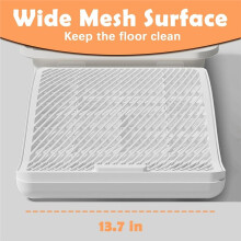Tapis de Litière Surélevé pour Chat, Double Couche, Rampe Réglable en Hauteur et Coussins Antidérapants, Facile à Nettoyer