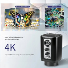 4K Digitale Microscoopcamera 3-in-1 met -Compatibele USB-Interface, 160x Vergroting, Verlichting en Afstandsbediening, EU-Stekker