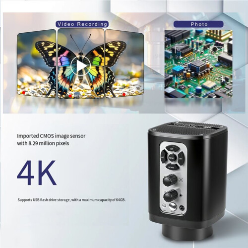 4K Digital Microscope Camera 3in1 -Compatible USB Interface 160x Magnification with Light and Remote Control EU PLUG 2