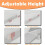 Elevated Cat Litter Trapping Mat, Double-Layer, Height-Adjustable Ramp & Non-Slip Kitty Pads, Easy Clean 6