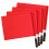 Worgeous Referee Flags Signal Flags Red 4 Pcs 6