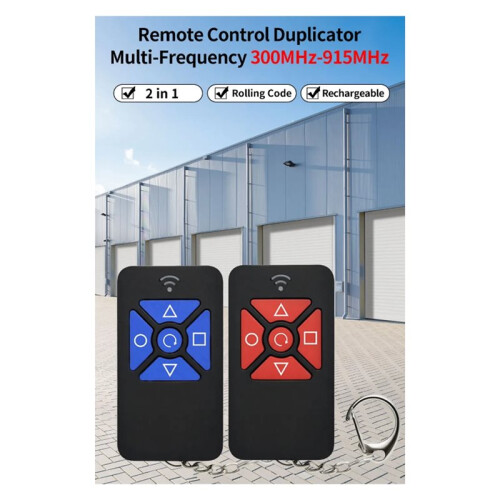 Rechargeable 2Channel Remote Control Clone Copy Duplicator for Garage Door Electric Gate Fixed Rolling Code 300-915Mhz A 1