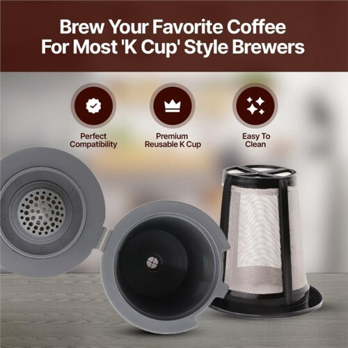Reusable Filter Cups Replacement for  Coffee Makers Coffee Cups for  Single Serve Coffee Machines 2