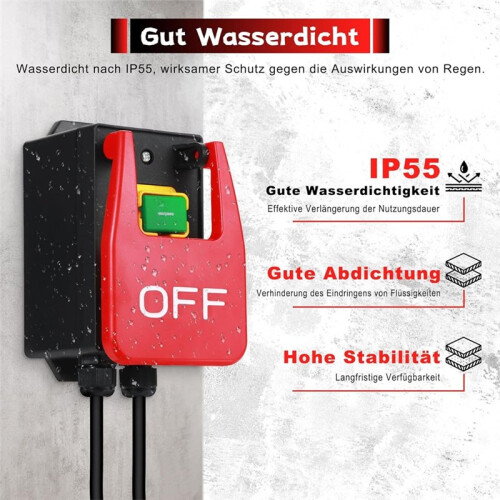 Single-Phase /Off  230V, Electromagnetic Push Button  for Quickly Switching Off Milling Tables Eu Plug 2