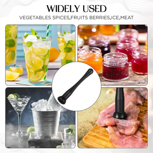 8 Pcs Cocktail Muddler Set Plastic Bar Tools for Home Bartenders, 9Inch 2