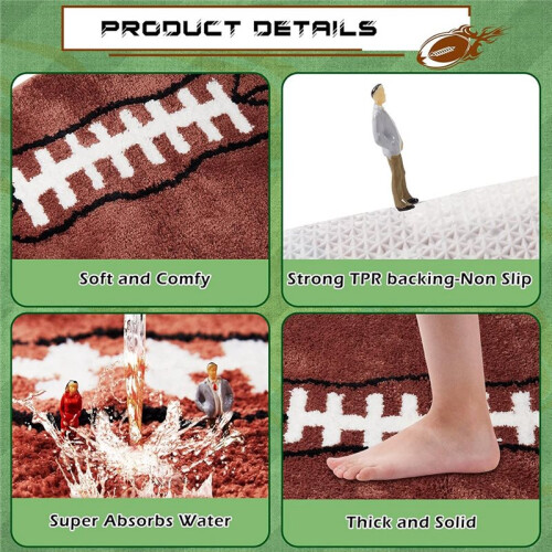 Voetbalbadmat, Sportbadmat, 19,69 X 31,5 Inch 2