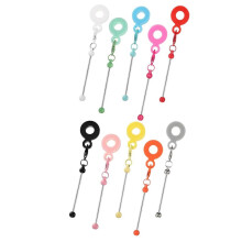 10 Pezzi di Ciondolo In Paglia con Perline Compatibile con Adattatore per Ciondolo DIY con Perline In Paglia