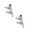 2Pièces Adaptateur Fluide De Alliage Gris Kit De Saignée 3 Voies 5
