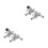2Pièces Adaptateur Fluide De Alliage Gris Kit De Saignée 3 Voies 10