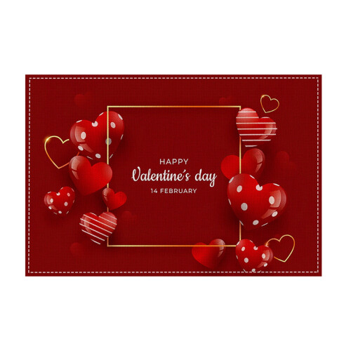 Set de table Saint-Valentin 45,7 x 30,5 cm - Style 18 1