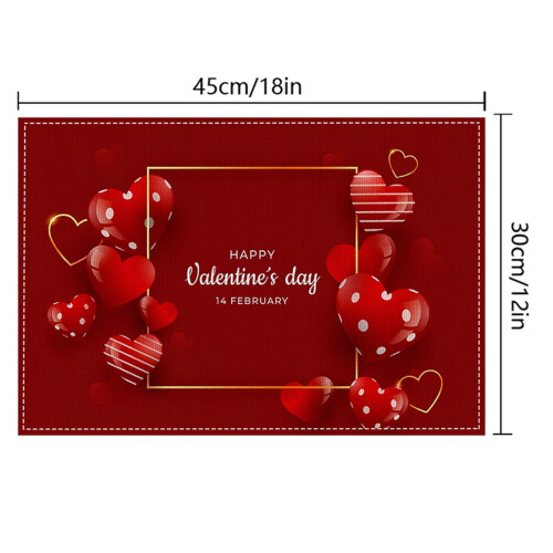 Set de table Saint-Valentin 45,7 x 30,5 cm - Style 18 2
