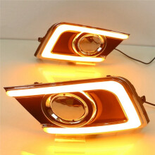 For  Sentra B17 2016-2019 LED DRL Daylights Two Colors Turn Daytime Running Headlamps Auto Driving Lamp
