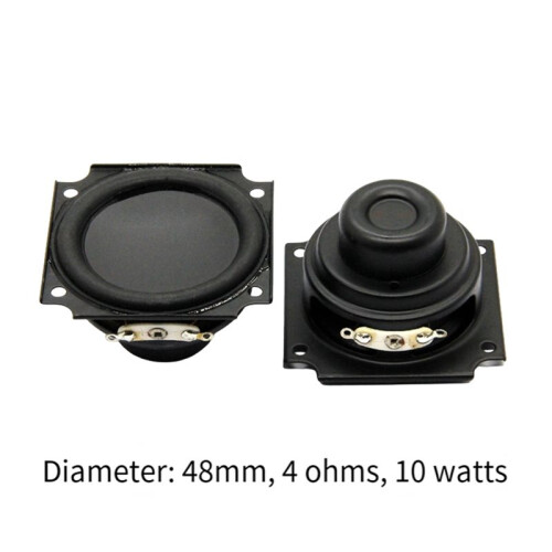 Alto-Falante de 48 mm (1,8 Polegadas) e 10 W, 4 Ω, de Gama Completa, para Multimídia, Hi-Fi, Home Theater e Miniaturas. 1