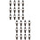 24 Pcs Lock Bags Iron Door Latch 8