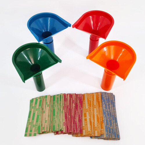 Contamonete portatile a forma di imbuto, 1 set 2