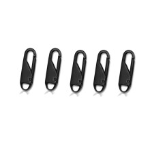 Pack de 5 tiradores para cremalleras. Metallicblack